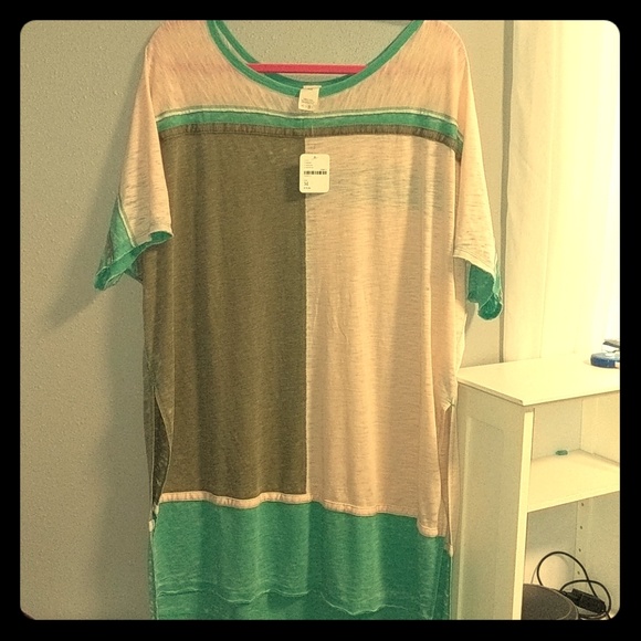 We the free people burnout colorblock tunic top - Picture 1 of 5